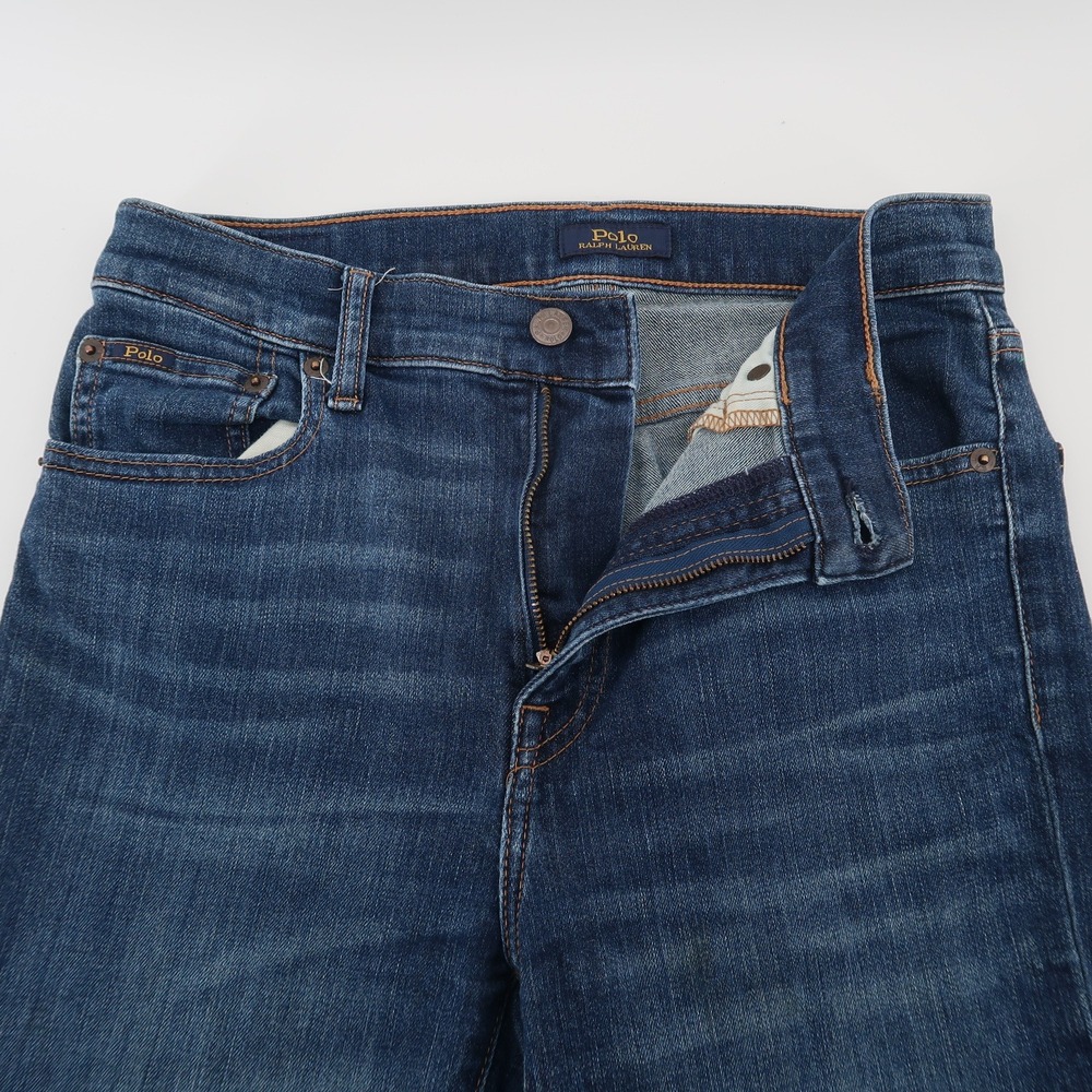 Polo Ralph Lauren Tompkins Skinny Jeans Womens 27 Blue Solid High Rise Ankle